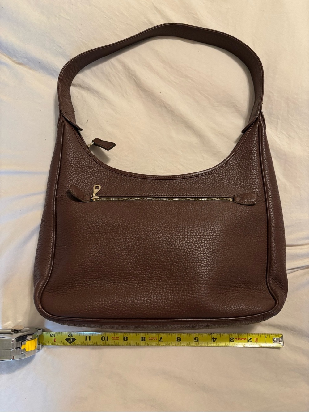 Dooney & Bourke Chocolate Brown Pebbled Leather Shoulder Bag - Picture 3 of 5